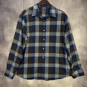 UNTUCKit Shirt Men XX-Large‎ Long Sleeve Check Relaxed Fit Performance Piemonte